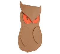 ibasenice Creative Owl-Shaped Guitar Pick Holder Case, Pu Material, Light Brown Plectrum Storage Bag for Acoustic and Electric Guitars, Portable Pick Organizer for Guitarists at Gigs