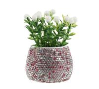 ibasenice Creative Pink Diamond Car Center Console Decorative Ornament, Girly Dashboard Pendant for Vehicle Interior Decoration, Small Cute Car Dashboard Accessory and Party