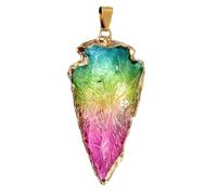 ibasenice Creative Triangle Stone Pendant Necklace Keychain Bag DIY Decor with Colorful Rainbow Crystals, Lightweight and Compact Hanging Decor for Handbag Or Keychain Accessories