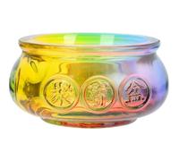 ibasenice Crystal Cornucopia Tabletop Decoration Treasure Basin Ornament for Spring Festival and Home, Traditional Style Crystal Treasure Bowl, Chinese Year Garden Ornament