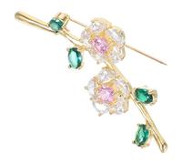 ibasenice Crystal Plum Blossom Brooch Lightweight Elegant Flower Pin for Women Coats Scarves Shawls Symbolizing Resilience and Purity Holiday Accessory