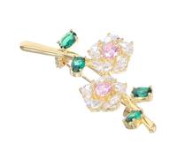 ibasenice Crystal Plum Blossom Brooch Lightweight Lapel Pin for Women Elegant Floral Collar Badge for Weddings Banquets Daily Wear Symbolizing Resilience and Purity Idea