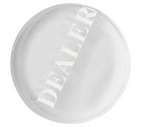 ibasenice Crystal Poker Dealer Button Wear-resistant Game Accessory Reusable Professional Card Dealer Marker for Hold and Table Games