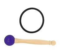 ibasenice Crystal Singing Bowl Set Mallet with Purple Rubber Ring and Colored Ball, Tibetan Sound Bowl Accessory for Meditation and Chanting