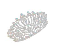 ibasenice Crystal Tiara Rhinestone Crown Headpiece for Bride Wedding Hair Accessories and Birthday Party Women