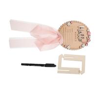 ibasenice Custom Wooden Newborn Announcement Sign with Pen for Nursery Name Plaque Birth Keepsake Board Photo Prop and Shower Decoration Stable Newborn Wall Decor