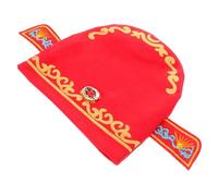 ibasenice Cute Red Cotton Beanie for Newborns Soft Birthday Hat for Boys Girls for First Birthday Celebrations and Photoshoots Unisex Prince Design for Special Occasions