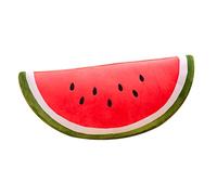 ibasenice Cute Watermelon Plush Pillow Stuffed Fruit Toy for Boys and Girls Soft Semi-Circle Cushion PP Cotton for Bedroom Sofa Decoration