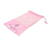ibasenice Dance Shoe Storage Bag Dance Storage Drawstring Pouch Chic Pink Mesh Fabric Satin Fabric Preventing Shoes from Getting Stuffy Excellent Ventilation Lightweight Women Ballet Class