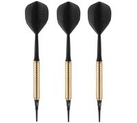 ibasenice Dartboards Flights Metal Tip Darts Set 15 Grams Tip Copper Flights Darts Shafts Hard Game for Bar Ktv Playing Accessories Black