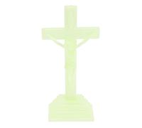 ibasenice Decoraciones Para Salas De Casa Luminous Jesus Cross Crucifix Ornament: Glow in the Dark Christian Holy Jesus Cross Easter Crucifix Desktop Catholic Religious Pendant Desktop Decor