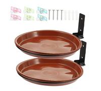 ibasenice Decorative Hanging Bird Feeder with Bath Bowl and Platform Tree Mounted Outdoor Garden Feeder for Backyard Patio Balcony Easy to Fill and Clean Smooth Surface Bird Lovers