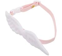 ibasenice Decorative Pet Collar with Angel Wings and Bow Tie, Adjustable Lightweight Buckle Neckwear for Small Puppies and Outdoor Adventures