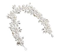 ibasenice Delicate Hairband Jewel a Headband Pearls in Featuring Artificial Zinc Alloy Silver, or Combining Charming Style Wedding Bride for Women on Many Occasions