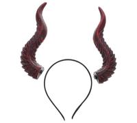 ibasenice Devil Horn Headband for Halloween Detachable Monster Horns Headpiece Red Demon Cosplay Hair Accessory for Masquerade Party Decoration
