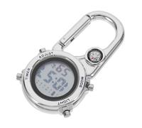 ibasenice Digital Glass with Clip on Multifunctional Watch Carabiner Body Metal and Dial, Convenient Hanging Design for Outdoors Use and Adventure, Suitable for Men and Women