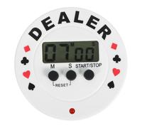 ibasenice Digital Poker Dealer Timer Countdown Clock for Board Games Reusable Party Reminder Creative Timer for Management
