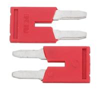 ibasenice din terminal block, rail terminal block press, copper spring terminal shorting bar connectors, 2pcs, red plastic insulation, electrical applications, DIY enthusiasts