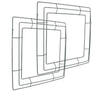 ibasenice DIY Iron Wreath Ring Square Frame 2Pcs 40Cm Wire Wreath Forms for Wall Art Floral Arrangement Holiday Decor