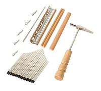 ibasenice DIY Thumb Piano Kit 17 Keys Complete Kalimba Shrapnel Set Easy to Install Pure Sound Accessories for Thumb Piano Practice and Performance Self-assembly Parts