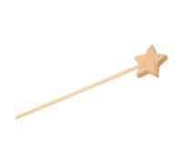 ibasenice DIY Unfinished Wooden Fairy Wand for Painting and Graffiti Creative Princess Craft Stick for Roleplay Performance Prop Unique Star Design for Dress-up and Shows