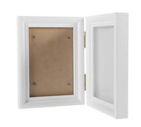 ibasenice Dog Paw Print Kit Natural Clay and Wooden Photo Frame, Pet Keepsake Ornament for Puppy and Cat Paw Impressions, Non-Toxic Material for Memorial and Display