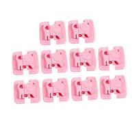 ibasenice Door Handle Lock Childproof 10 Pcs Safety Locks for Cabinets Protect Boys and Girls Easy to Use No Key Needed