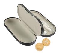 ibasenice Double Leather Glasses Organizer Case Portable Multipurpose Eyeglasses Container for Travel and Home Sturdy Storage Box Protecting Lenses from Scratches Suitable for Standard and