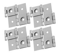 ibasenice Double Swing Door Hinges Silver Finish Dual-Action Function 4pcs Iron Material with Reliable and Sturdy Connections Hole Distance 25mm, Hole Diameter for Furniture and Screens