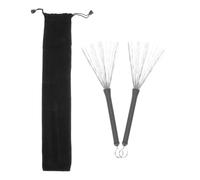 ibasenice Drum Brush Bag for Jazz Drums Steel Wire Stick Brush for Percussion Practice and Gigging