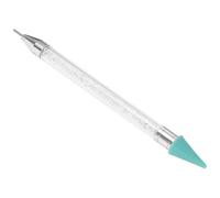 ibasenice Dual-ended Acrylic Rhinestone Picker Dotting Pen Nail Art Tool with Wax Tips Professional Nail Artists and Beginners Art Accessories for Precise Rhinestone Application
