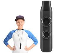 ibasenice Dual Hole Black Kazoo Set with Replacement Mouthpiece, 10 Membranes Lanyard - Portable Kazoo Musical Instrument for, Adults, Parties, and Student Practice