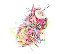 ibasenice Durable Parrot Chewing with Bell for Cage Birds Safe Hanging Shredding for Foraging and Biting Suitable for All Parrots and Birds Easy to Hang in Cages