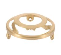 ibasenice E14 Copper Lampshade Holder Fixing Ring with Triangular Bracket Design, Versatile Copper Material for Easy Lampshade Replacement, Light Socket Shade Clip for Table Lamp Repair