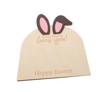 ibasenice Easter Bunny Ornaments Footprint for Boy Girl DIY Craft Nursery Wall Decor Handprint Keepsake for First Easter
