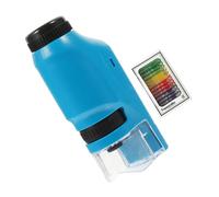 ibasenice Educational Microscope for Students Portable Science Experiment Kit Easy to Use Laboratory Supply Blue Color Specimens Included Hands Learning Tool