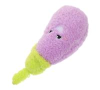 ibasenice Eggplant Squeaky Dog Interactive Plush Vegetable for Pet Entertainment Soft Chew for Puppies Cats Portable Lightweight for Indoor