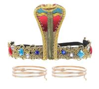 ibasenice Egyptian Snake Hair Decor Upper Arm Band Cuff Bangle Headband Costume Accessories for Festival Parties and Stage Performance
