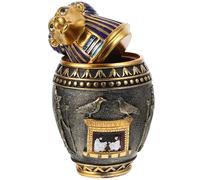 ibasenice Egyptian Style Resin Pet Urn for Cat and Dog Ashes Small Anu anopic Jar Cremation Ash Container Sealed Keepsake Memorial