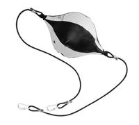 ibasenice Elastic Training Ball for Boxing Reflex Agility Training Inflatable Punch Bag with Inflator Inflation Needle Hooks Black White Home Gym Workout Equipment