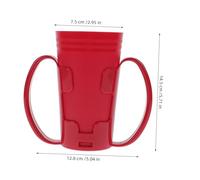 ibasenice Elderly Nursing Cup with Dual Handles and Angled Spout Leakproof Adult Drinking Cup for Disabled and Bedridden Patients Reusable Plastic Feeding Aid for Maternity and Seniors