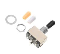 ibasenice Electric Guitar Accessories Way Toggle Switch for Guitar Chrome Finish and Three Caps for Pickup Switching Modifying and Repairing