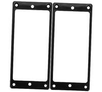 ibasenice Electric Guitar Double Pickup Curved Bevel Frames 2-Piece Set Black Plastic Pickup Caps for Seven-String Guitar Protective Easy to Install