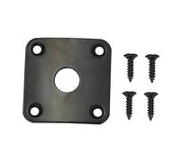ibasenice Electric Guitar Jack Plate Guitar Input Jack Guitar Jack Plate Socket Metal Guitar Jack Plate Square Curved Design Fit Electric Guitar Bass Enhance Musical Body