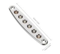 ibasenice Electric Guitar String through Plate Silver Thru Body Ferrule Bushing Replacement for Bass and Electric Guitar Bridge Saddles for Musical Instrument Repair