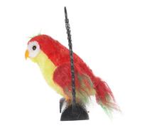 ibasenice Electric Recording Talking Parrot for Red Hanging Plush Mimic Voice Recorder with Moving Head and Wings Early Educational Interactive Plush Animal for Over Years