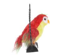 ibasenice Electric Recording Talking Parrot with Swinging Head and Moving Wings Soft Plush Hanging Educational for Over Interactive Early Learning Without Battery in Red