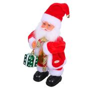 ibasenice Electric Santa Doll with Musical Tunes and Movable Parts Safe Christmas Plaything for Festive Home Decor and Gift Box Design for Holiday Celebrations and Family Bonding