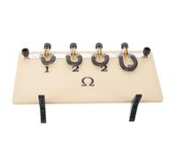 ibasenice Electricity Experiment Set Resistance Box with Flexible Resistance Adjustment and Stable Performance, Plastic and Metal Material, Oversized Knobs, Scale Markings for School Physics