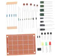 ibasenice Electronic Breadboard Kit for Beginners with Plugin Training Board Soldering Practice Components and Wires for Skill Development and Circuit Assembly